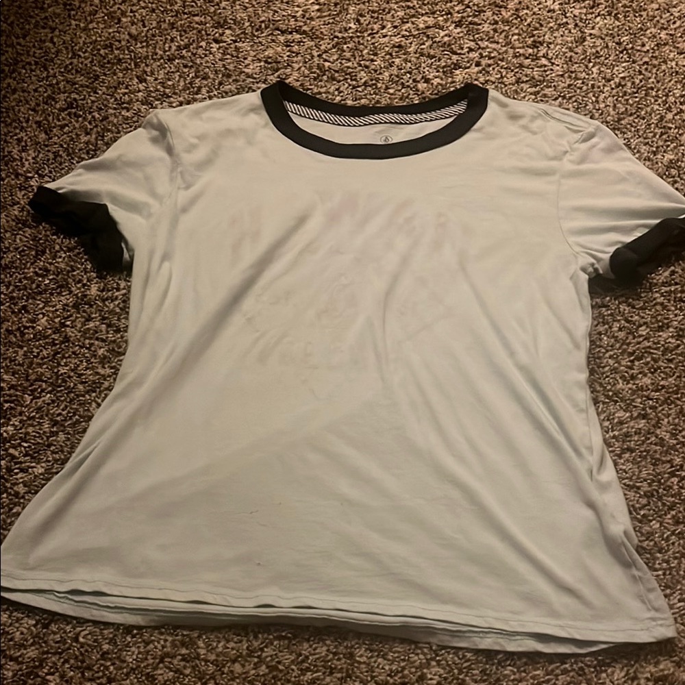 Volcom Fitted Blue and Black Short Sleeve Tee